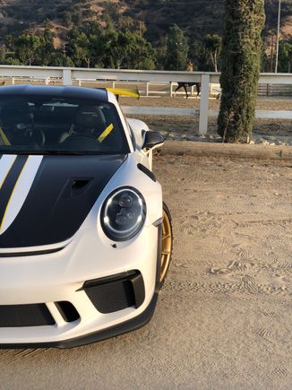 GT3 RS after rims powder coated to gold