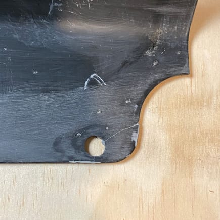 Broken tab from shipping, I think I got a little carried away in sanding, I may put an additional layer on the back to reinforce the bond. 