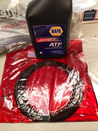 Plates soaking in ATF in a zip-lock bag for a few hours.