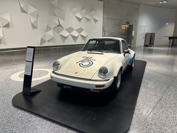 this was at the Mercedes museum!! cross promoting the Porsche museum