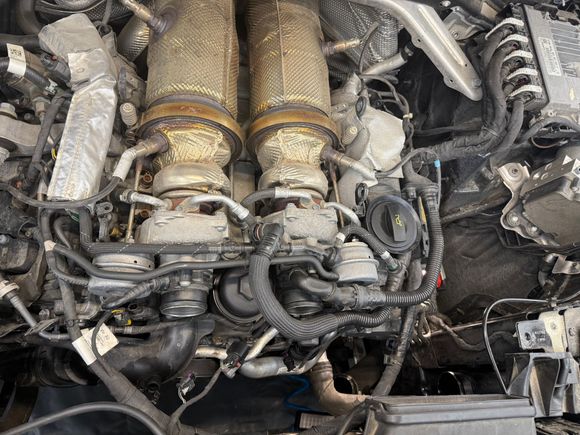 2.9L with cross bar and intake/turbo plumbing removed 