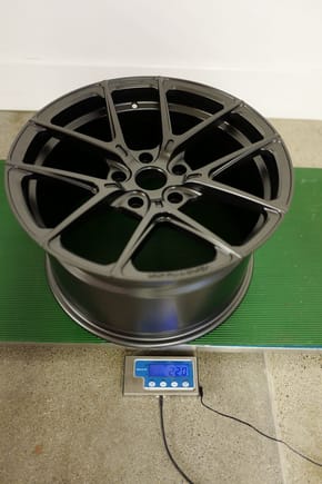 Here's the weight of my new front wheel