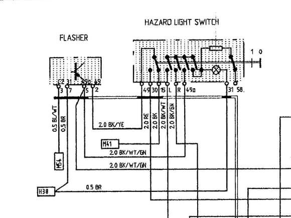 Emergency flasher wiring diagram 964 (89) C4