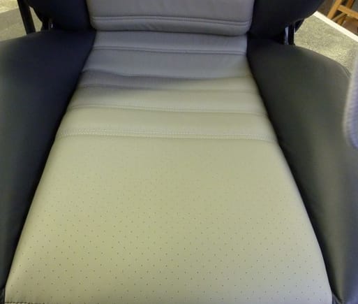 Sport Seats After Closeup, Perforated Leather, March 2011