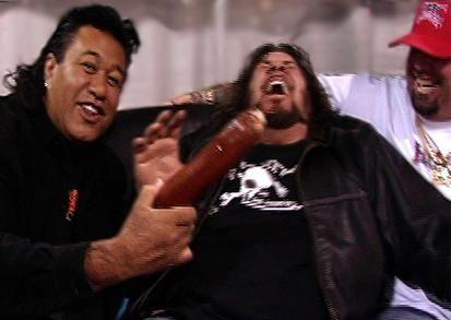 Parting gift from Branscombe Richmond (scorpion King) and Big Mike (Speed channel) after filming...