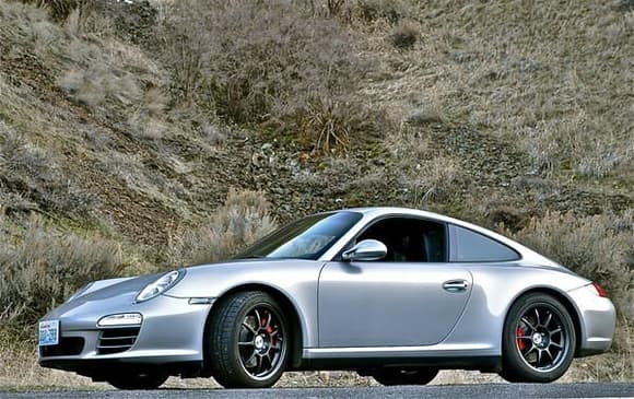 The unmistakable 911 silhouette.