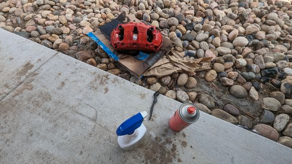 Trying my best to clean probably over a decade of brake dust and gunk off these calipers without ruining the paint