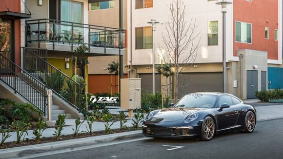 991 C2S on HRE FF01 in Satin Bronze (IPA Finish) on TechArt Springs