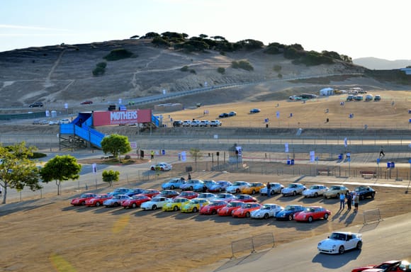 Early 911 corral on Friday morning at rennsport.