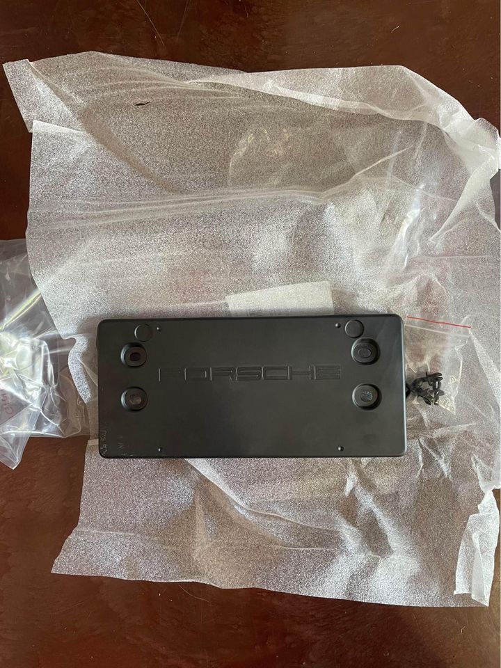Exterior Body Parts - Genuine Porsche front license plate mounting kit - New - 0  All Models - Burr Ridge, IL 60527, United States