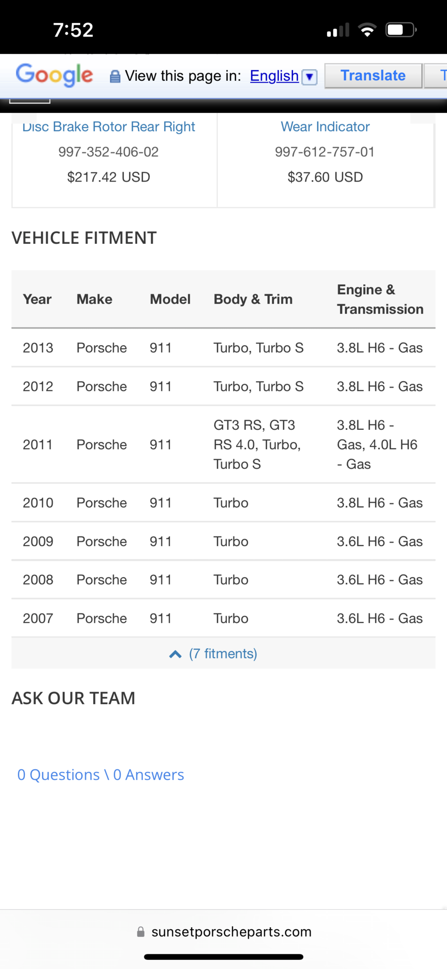 Brakes - 997 Turbo Rear Brake Pads OEM NEW - New - 2007 to 2013 Porsche 911 - Saskatoon, SK S7C0B2, Canada