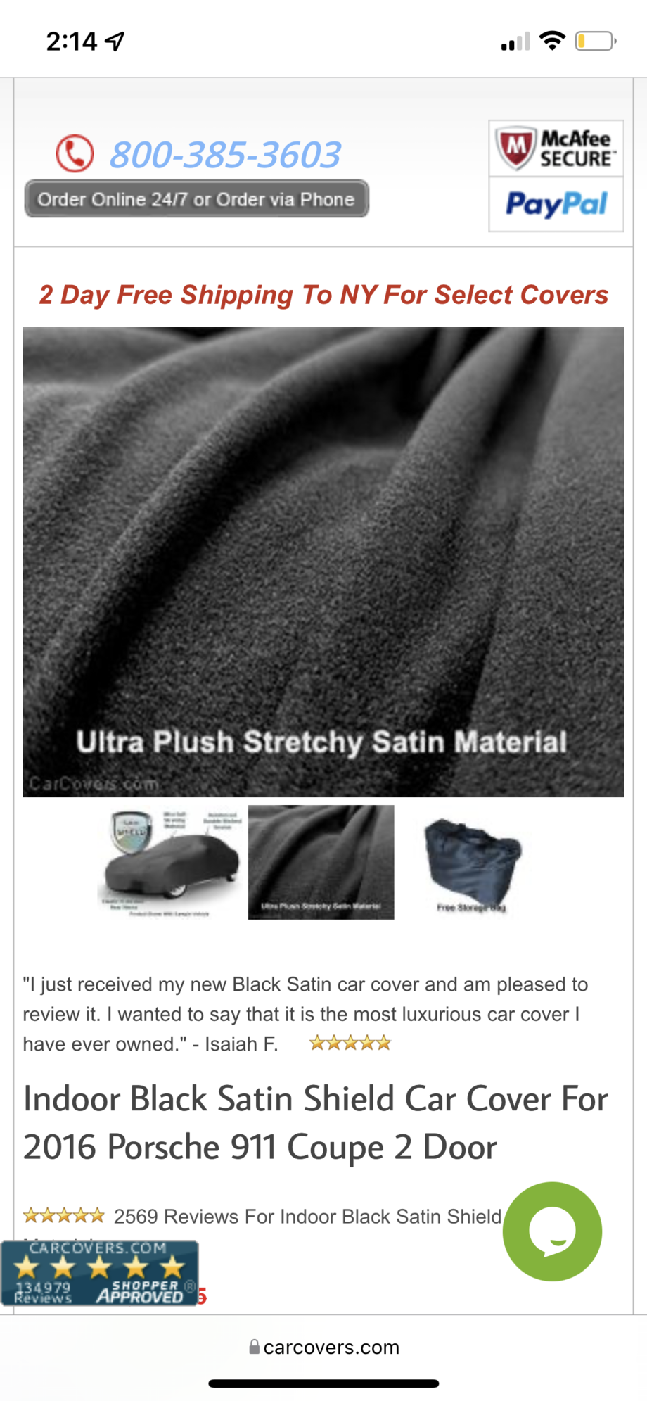 Miscellaneous - Porsche 991 satin black car cover - Used - 2012 to 2019 Porsche 911 - New York, NY 10005, United States