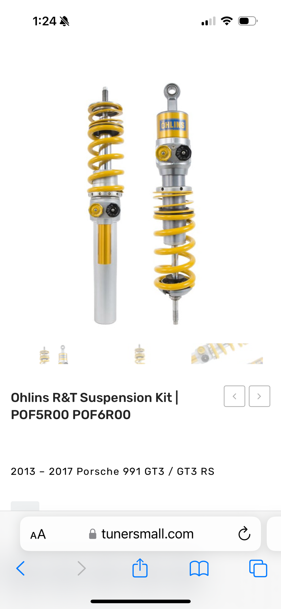 Steering/Suspension - Ohlins R&T Suspension Kit for 991 GT3RS - Used - All Years  All Models - Henderson, NV 89012, United States