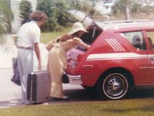Packing up for our honeymoon in 1977.