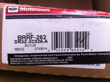 OEM Ford parts for rear rotors, 13.8&quot;.