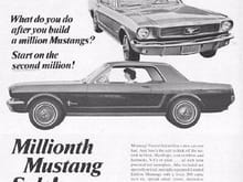 Mustang Photo Archive 1964 1/2 - 1966 Mustangs 1966 Mustang Millionth Mustang