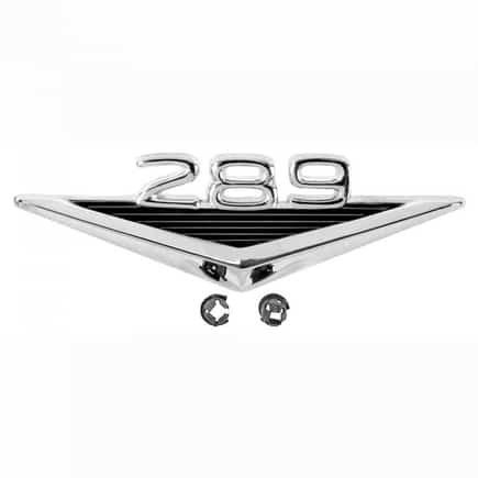 1965-66 289 V8 front fender badge