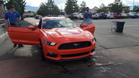 Took the car wash guys 30 minutes to clean.  A little quicker now, every week she gets the Queen service!