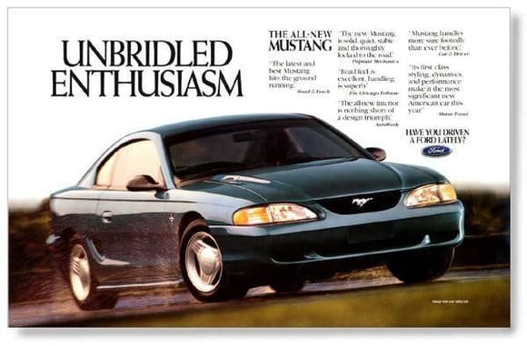 1994 Mustang Brochure Ad