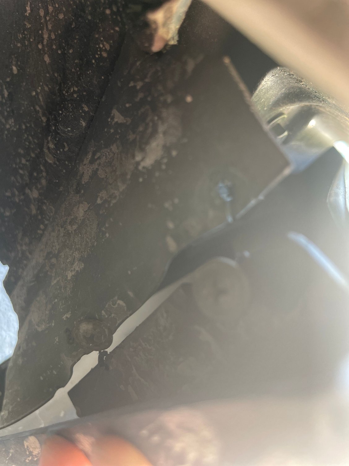 where the bumper bolt hole ripped out. 
