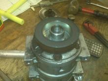 compressor after complete removal of pully/clutch