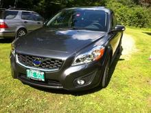 My wife's C30 soon after purchase...my Saab in background.