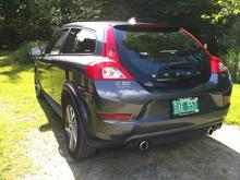 Rear view of the car soon after purchase.  It's a funky looking rig, for sure.