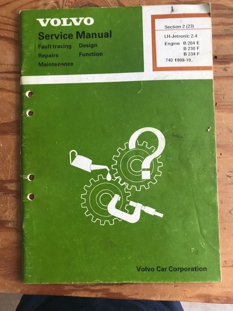 Miscellaneous - Volvo Service Manual section 2 (23) LH Jetronic 2.4 Engine B204E, B230F, 234F - Used - 1988 to 1990 Volvo 740 - Grants Pass, OR 97526, United States