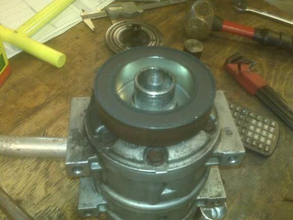 compressor after complete removal of pully/clutch