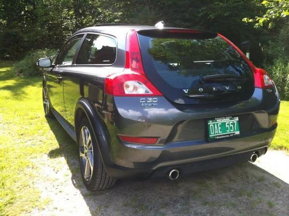 Rear view of the car soon after purchase.  It's a funky looking rig, for sure.