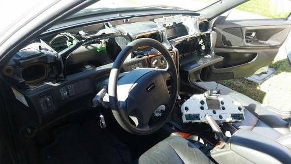 glove box, dash, and cluster removed to change those warning lights