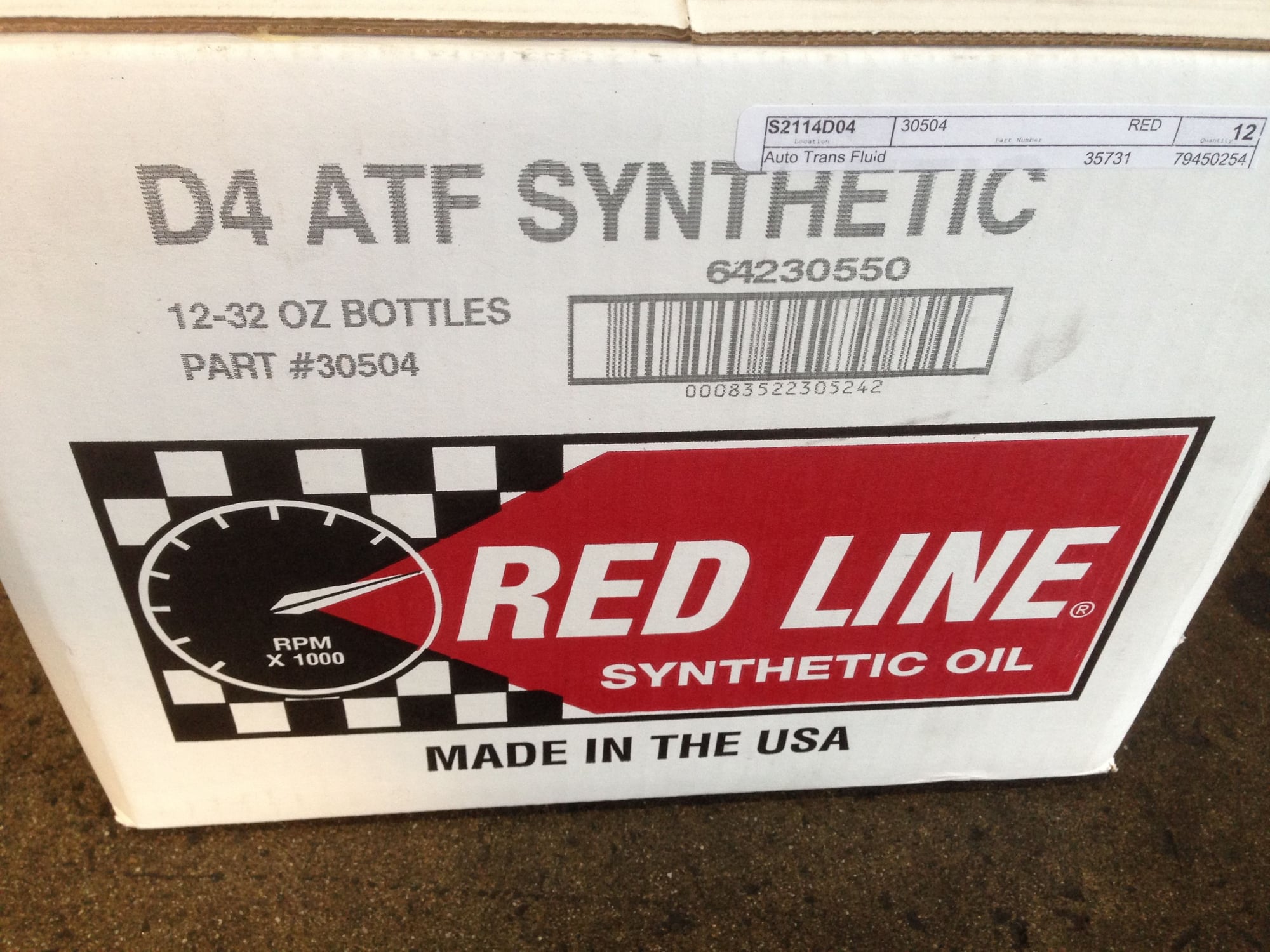 Red Line D4 ATF Transmission Fluid, Case, (12 quarts)