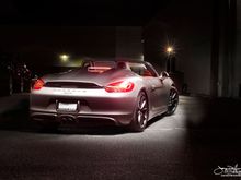 2016 Porsche Boxster Spyder in Agate Gray with an extended fuel tank, Bose, and Bi-xenons.