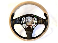 Original OEM worn out Maserati alcanatra steering wheel