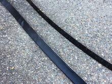 The Plastidip version Vs. the new gloss black OEM piece.
