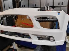 Front view with 958 light and fog light test fitting