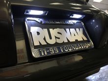 another shot of the matching LED plate lights  for a 996 Porsche 911