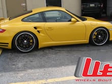 Porsche 997TT with 20&quot; HRE 941R
20x9 front with 245/30/20 
20x13 rear with 5&quot; rear lips mounted on 325/25/20
