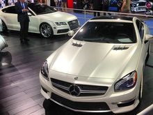 2013 Mercedes SL63 AMG with 3M Matte Pearl White wrap