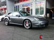 Porsche 997 911 Turbo on Roderick RW5 wheels finished in Machined Silver