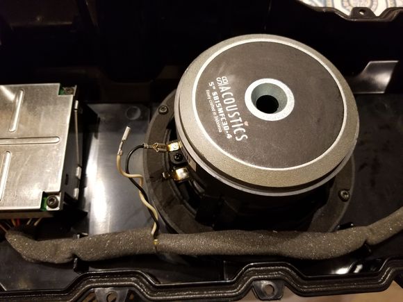 I found a better alternative to the Dayton audio woofer.  This baby has an Fs of 38hz.  Cast basket and poly cone.  The best part it's has the exact bolt pattern ~5.5".  It sounds sweet!