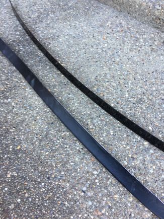 The Plastidip version Vs. the new gloss black OEM piece.