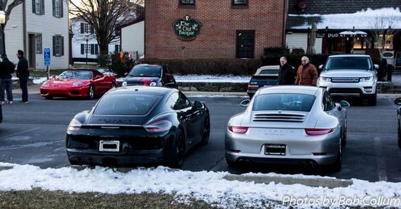 Porsches.