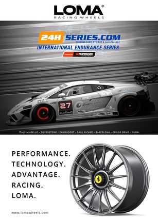 LOMA ein Teil der 24-Stunden World Racing Series als Sponsor und bevorzugter Felgenhersteller für 2016