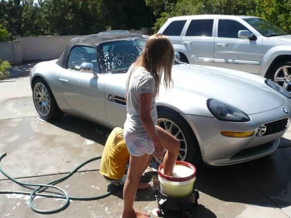 My daughter Seaira doing her chores...cleaning the Z8