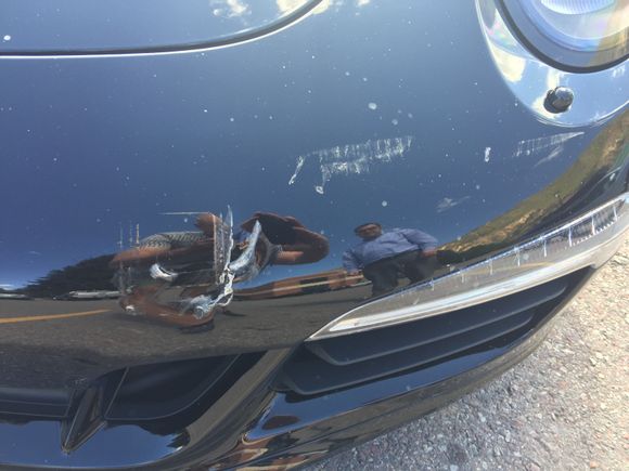 there's a hole in the bumper from a hitch receiver..