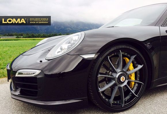 DER PORSCHE 991 TURBO S MIT 21" ZOLL ALUFELGEN VON LOMA WHEELS