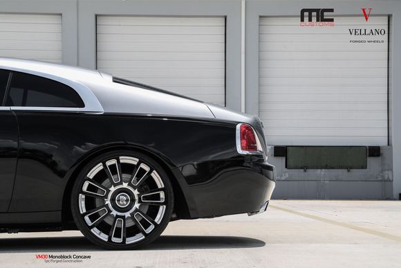 Rolls Royce Wraith Coupe sitting on Vellano VM30 MONOBLOCK Forged Concave custom color match