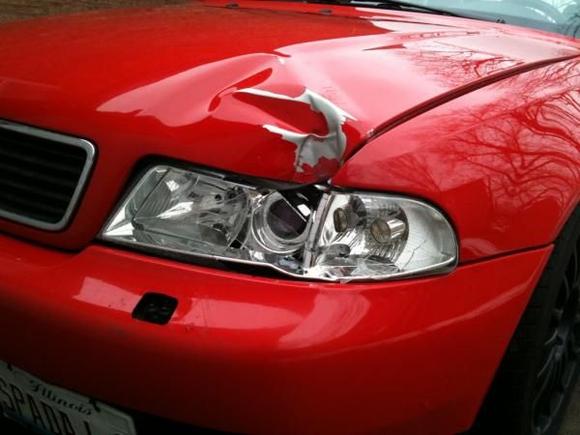 after 2 weeks of ownership, an asshole is capable to backup into my car.