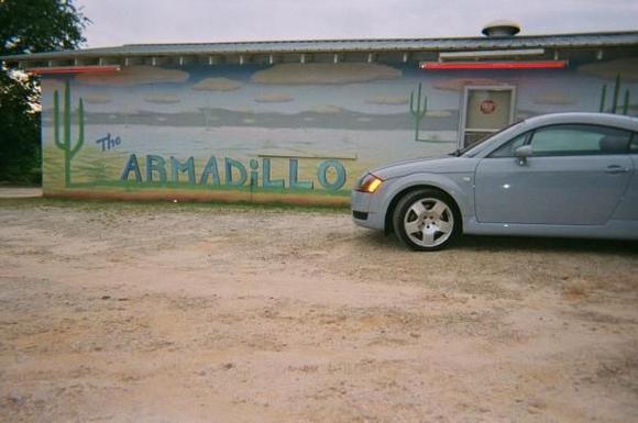 My TT on the road back to Florida, The Armadillo Pub